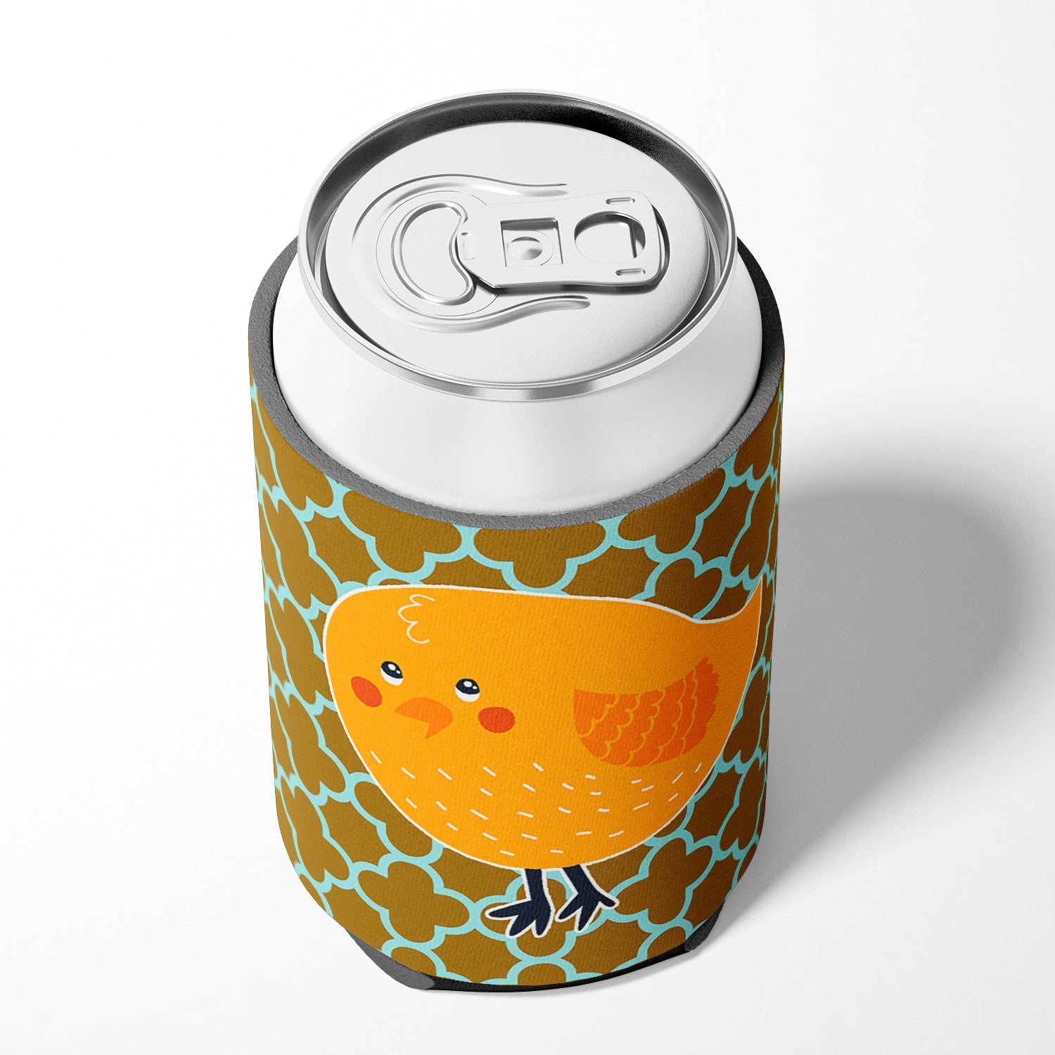 Bird on Quatrfoil Can or Bottle Hugger Cooler Sleeve for Standard 12 oz Cans, Insulated Foam Beer & Soda Can Hugger Reusable