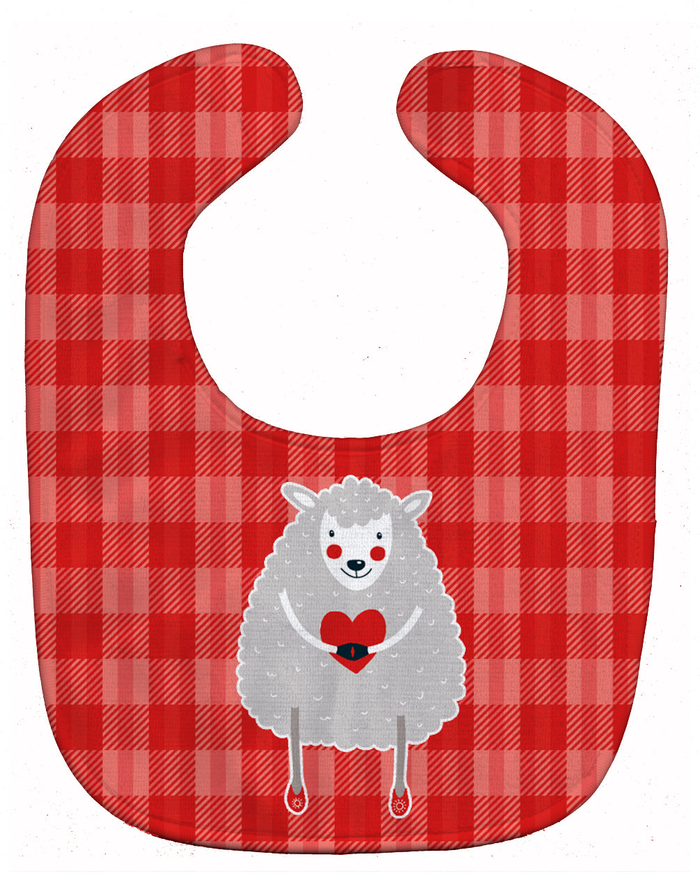 Lamb Love Baby Bib Easy-Clean Baby Bib Baby Feeding Accessory Baby Mealtime Essential, 10 x 13, Multicolor