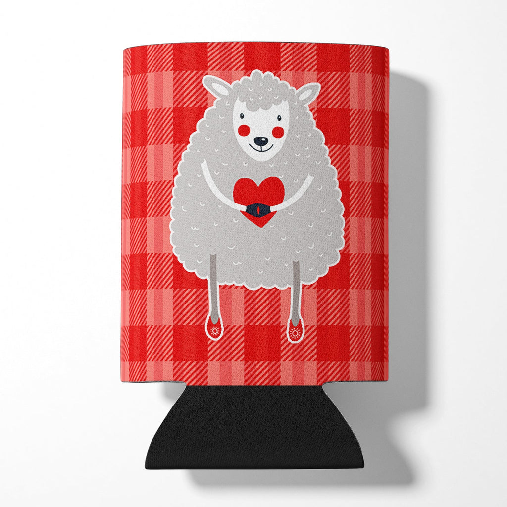 Lamb Love Can or Bottle Hugger Cooler Sleeve for Standard 12 oz Cans, Insulated Foam Beer & Soda Can Hugger Reusable