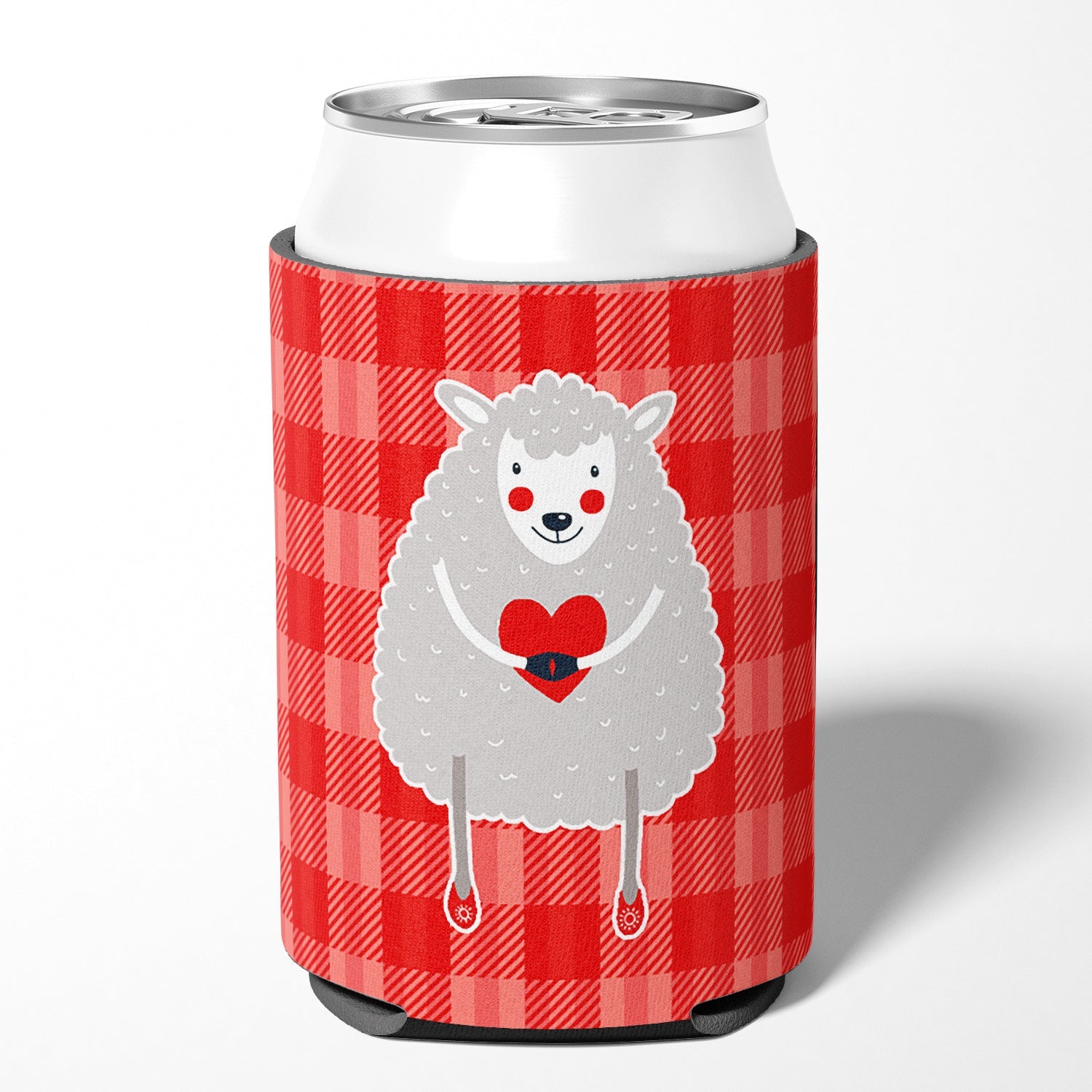 Lamb Love Can or Bottle Hugger Cooler Sleeve for Standard 12 oz Cans, Insulated Foam Beer & Soda Can Hugger Reusable
