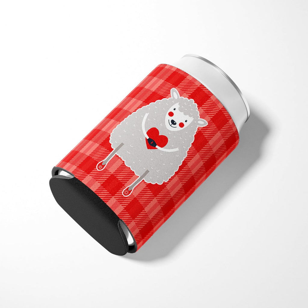 Lamb Love Can or Bottle Hugger Cooler Sleeve for Standard 12 oz Cans, Insulated Foam Beer & Soda Can Hugger Reusable
