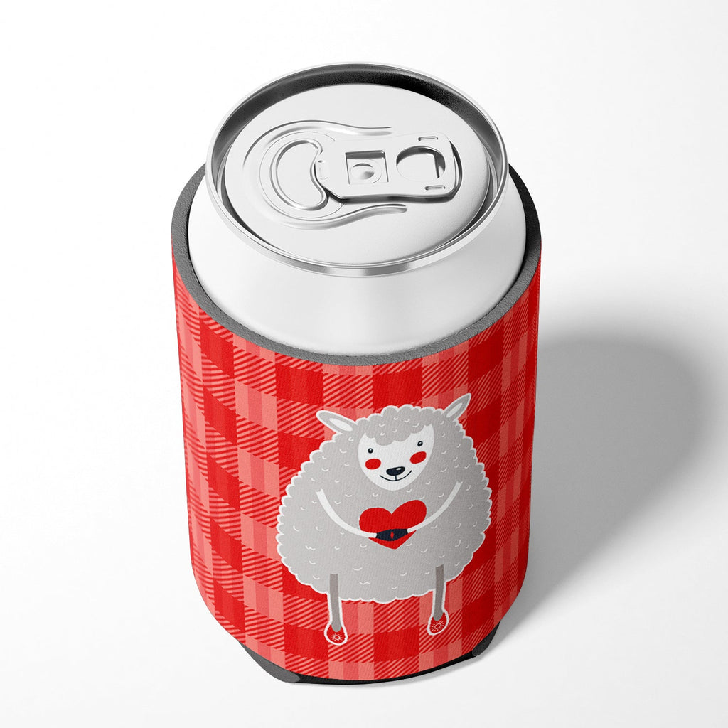 Lamb Love Can or Bottle Hugger Cooler Sleeve for Standard 12 oz Cans, Insulated Foam Beer & Soda Can Hugger Reusable
