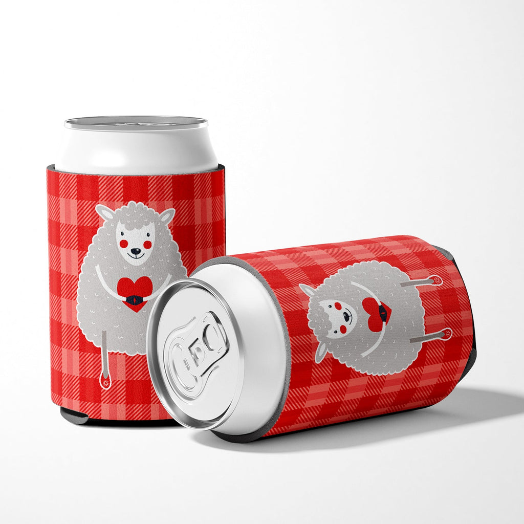 Lamb Love Can or Bottle Hugger Cooler Sleeve for Standard 12 oz Cans, Insulated Foam Beer & Soda Can Hugger Reusable
