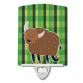 Bull Ceramic Night Light Compact, UL-Certified, Ideal for Bedroom, Bathroom, Nursery, Hallway, Kitchen, 6x4x3, Multicolor