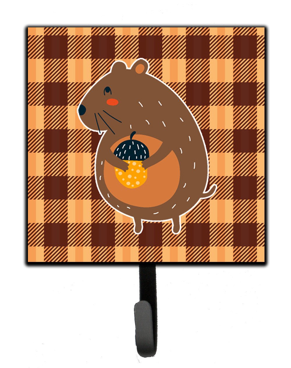 Squirrel with a Nut Leash or Key Holder Wall Hooks, Key Hooks Holder, Coat Rack Wall Mount, Coat Hooks, Hooks for Hanging Keys, Towels, Aprons, Leashes