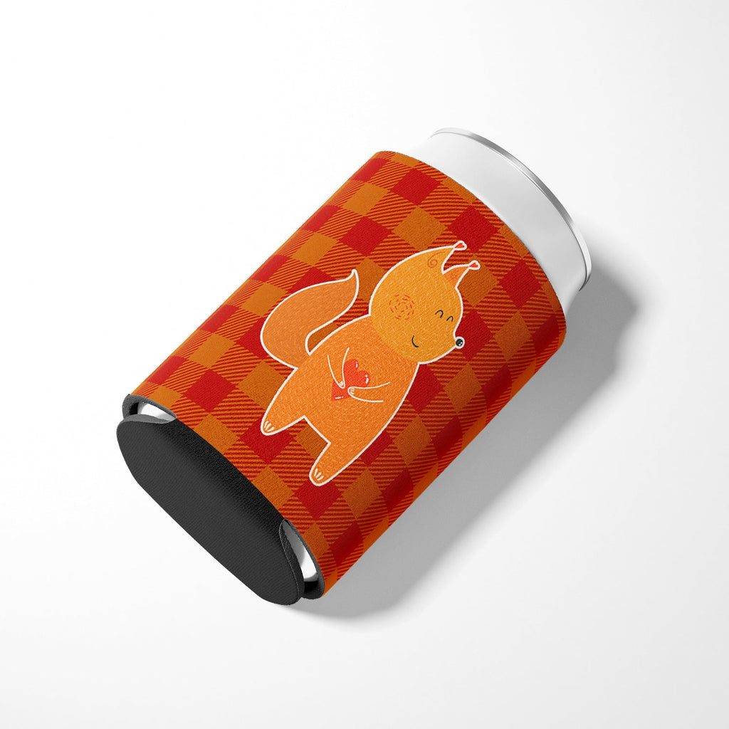 Fox Can or Bottle Hugger Cooler Sleeve for Standard 12 oz Cans, Insulated Foam Beer & Soda Can Hugger Reusable