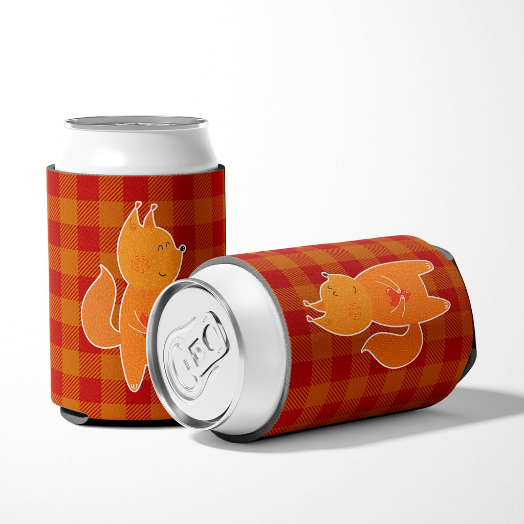 Fox Can or Bottle Hugger Cooler Sleeve for Standard 12 oz Cans, Insulated Foam Beer & Soda Can Hugger Reusable