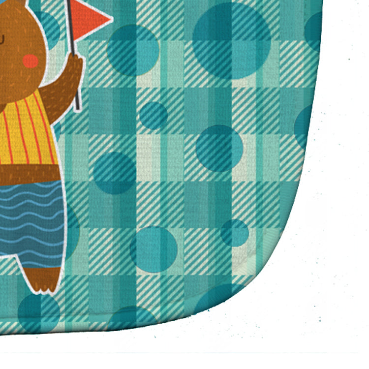 Celebration Bear Baby Bib Easy-Clean Baby Bib Baby Feeding Accessory Baby Mealtime Essential, 10 x 13, Multicolor