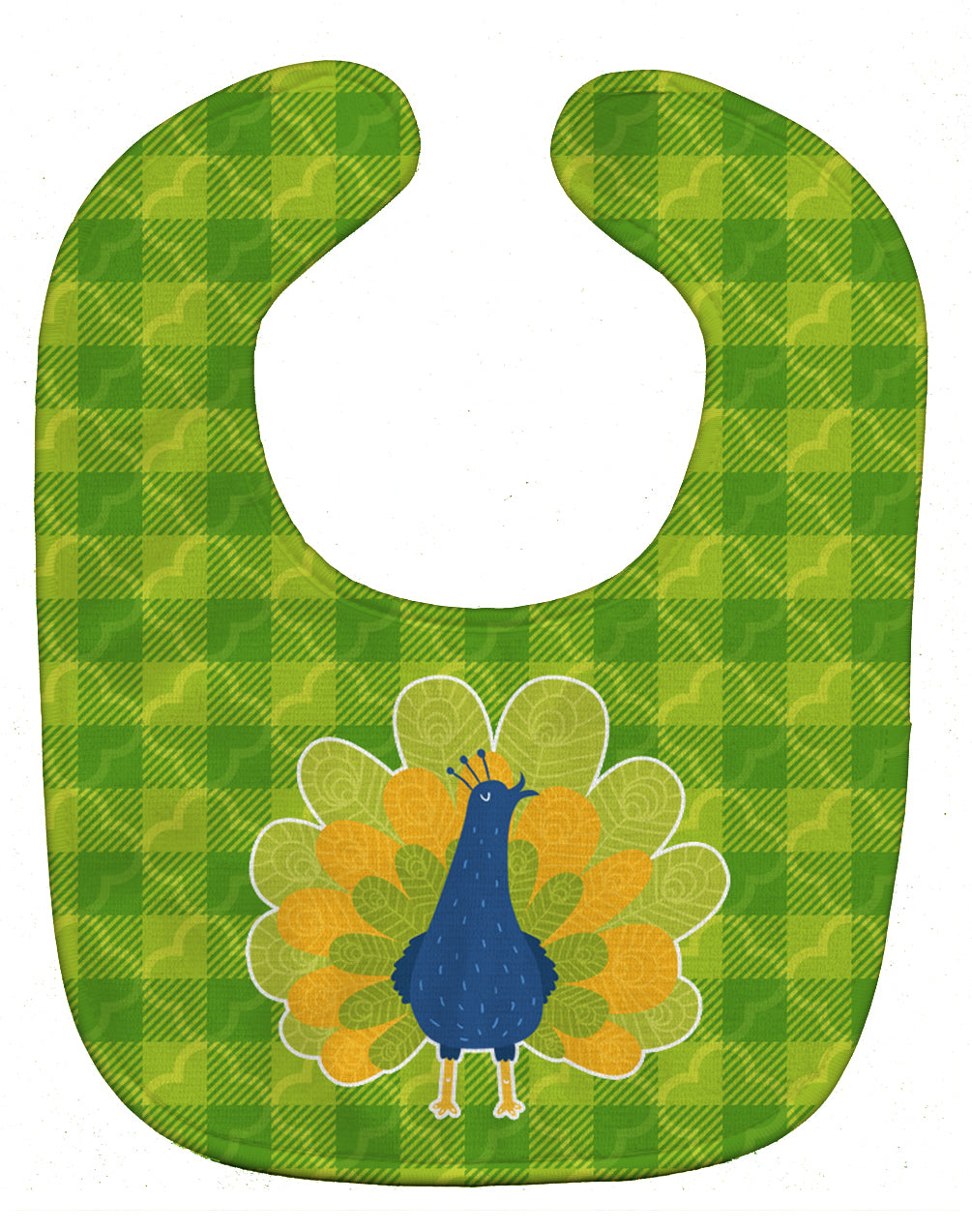 Pretty Peacock Baby Bib Easy-Clean Baby Bib Baby Feeding Accessory Baby Mealtime Essential, 10 x 13, Multicolor