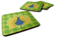 Pretty Peacock Foam Coasters Set of 4 Cup Coasters for Indoor Outdoor, Tabletop Protection, Anti Slip, Mouse pad Material