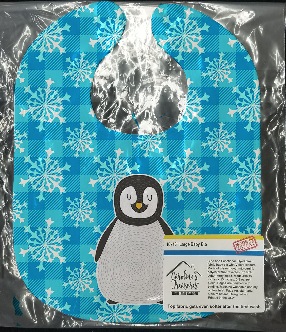 Penguin Baby Bib Easy-Clean Baby Bib Baby Feeding Accessory Baby Mealtime Essential, 10 x 13, Multicolor