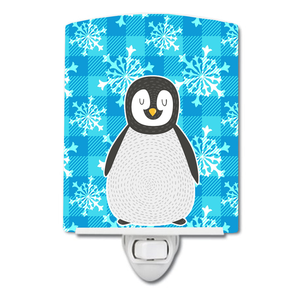 Penguin Ceramic Night Light Compact, UL-Certified, Ideal for Bedroom, Bathroom, Nursery, Hallway, Kitchen, 6x4x3, Multicolor