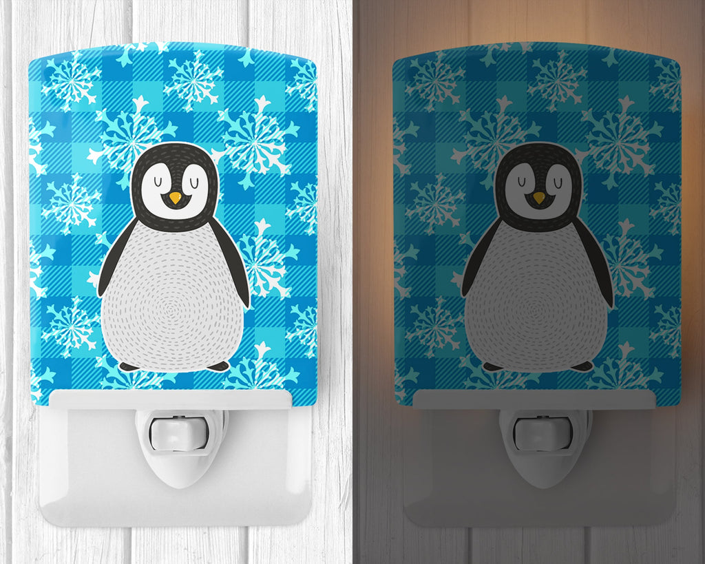 Penguin Ceramic Night Light Compact, UL-Certified, Ideal for Bedroom, Bathroom, Nursery, Hallway, Kitchen, 6x4x3, Multicolor