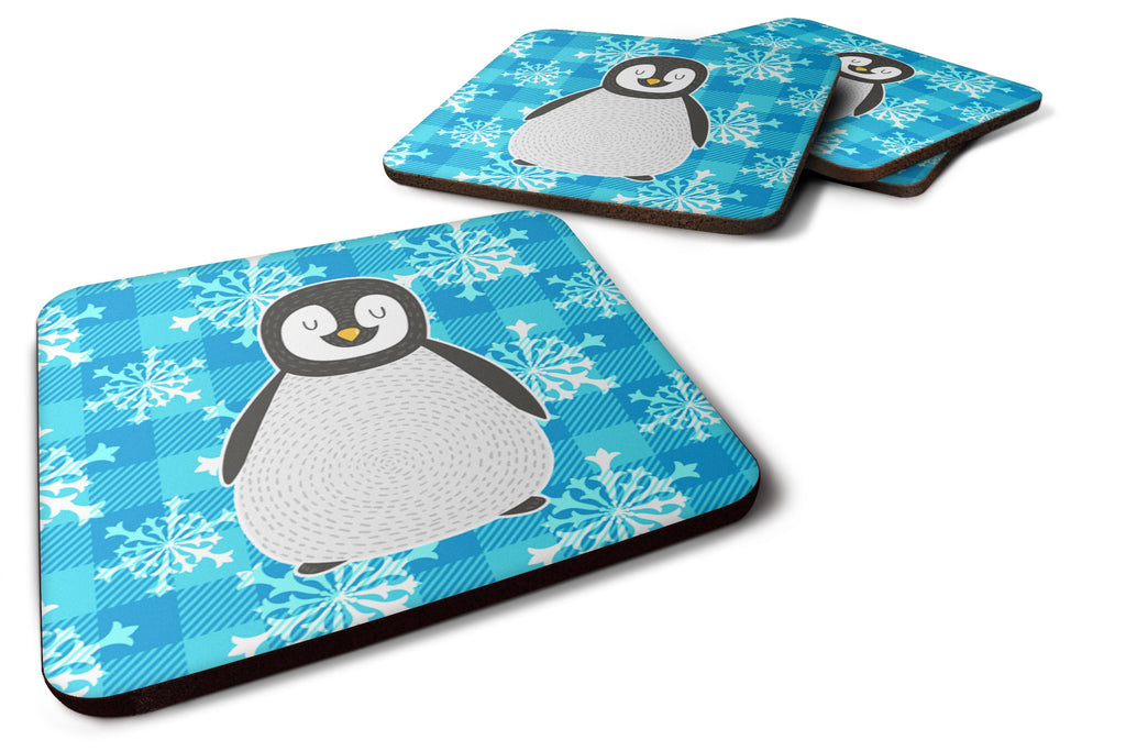 Penguin Foam Coasters Set of 4 Cup Coasters for Indoor Outdoor, Tabletop Protection, Anti Slip, Mouse pad Material