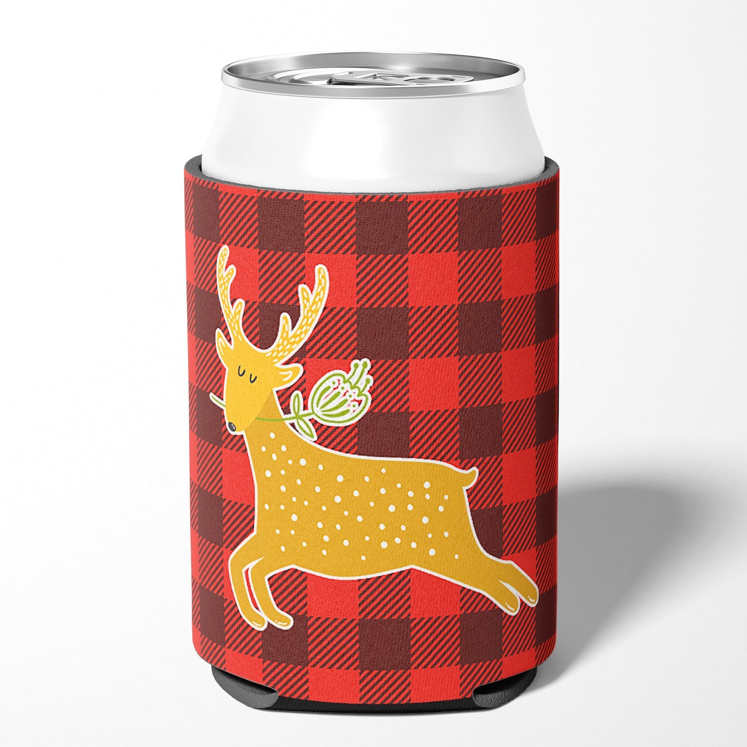 Deer Can or Bottle Hugger Cooler Sleeve for Standard 12 oz Cans, Insulated Foam Beer & Soda Can Hugger Reusable