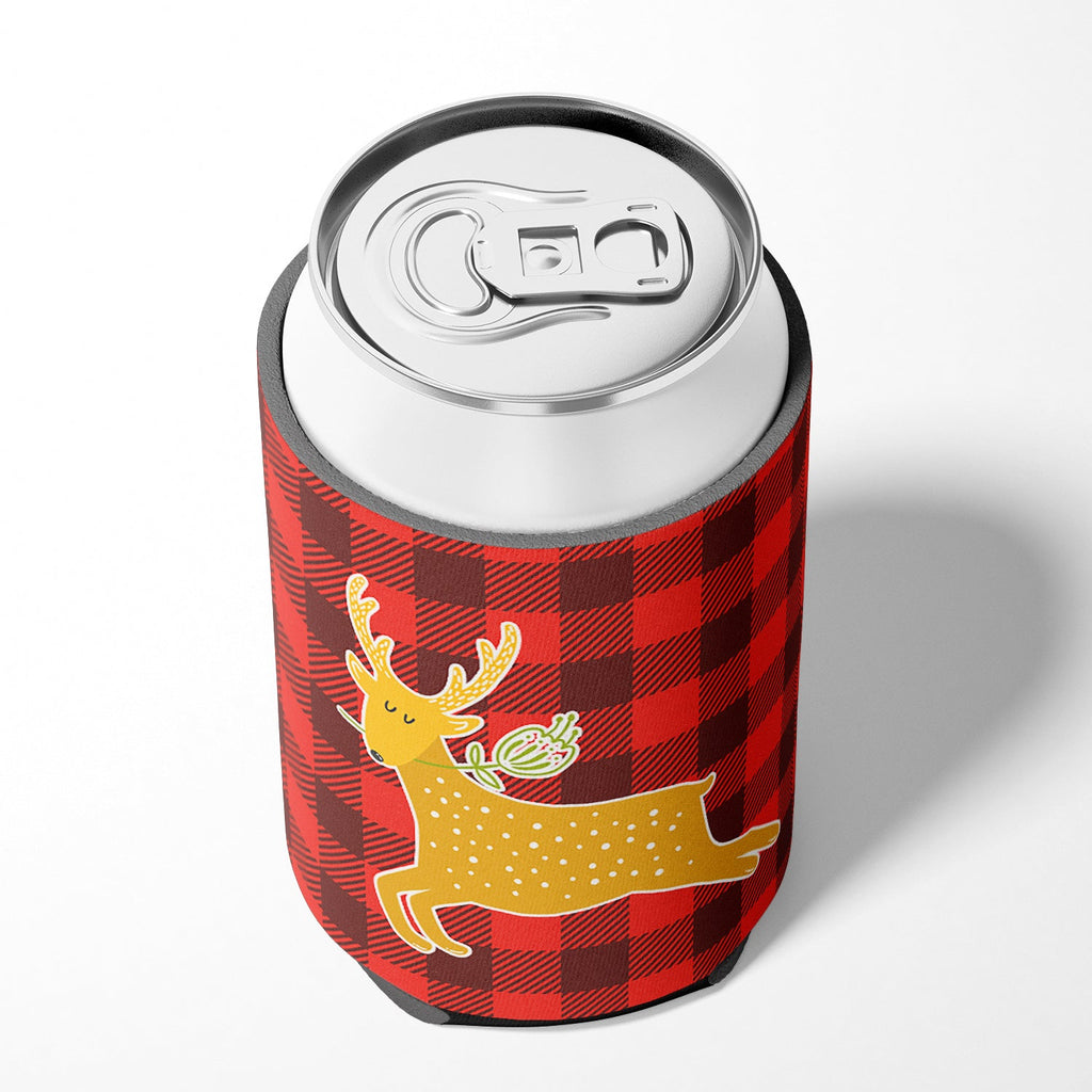 Deer Can or Bottle Hugger Cooler Sleeve for Standard 12 oz Cans, Insulated Foam Beer & Soda Can Hugger Reusable