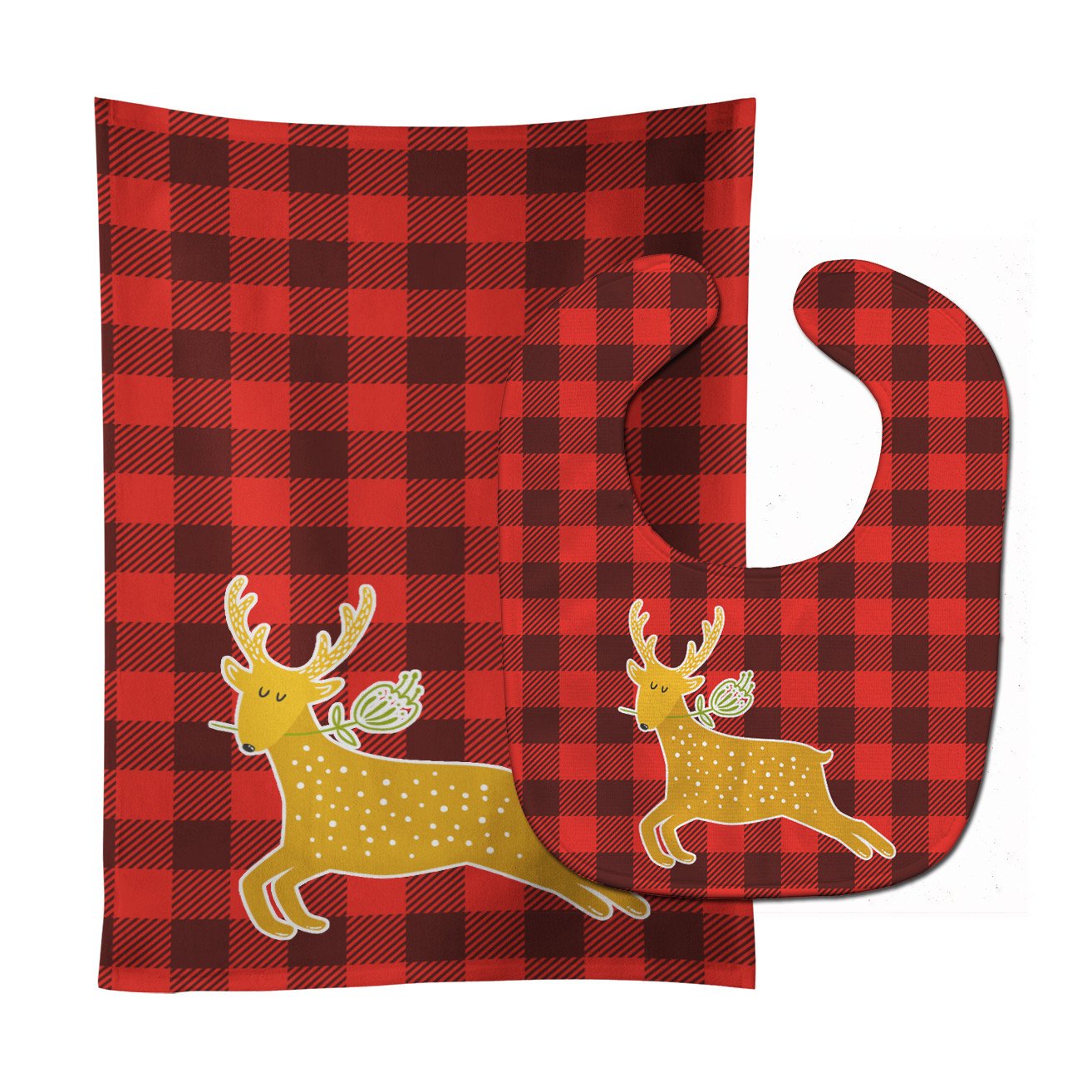 Deer Baby Bib & Burp Cloth Easy-Clean Baby Bib Baby Feeding Accessory Baby Mealtime Essential