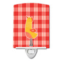 Chicken Ceramic Night Light Compact, UL-Certified, Ideal for Bedroom, Bathroom, Nursery, Hallway, Kitchen, 6x4x3, Multicolor