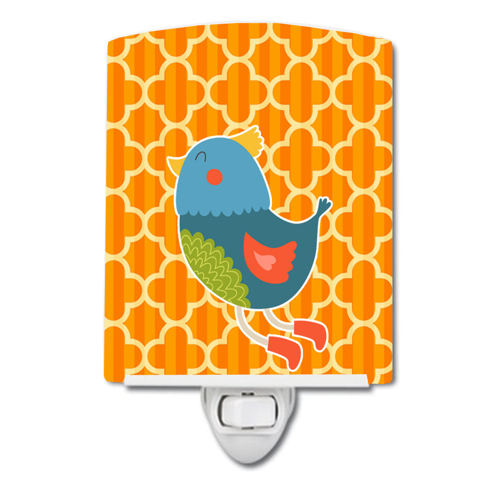 Bird Ceramic Night Light Compact, UL-Certified, Ideal for Bedroom, Bathroom, Nursery, Hallway, Kitchen, 6x4x3, Multicolor