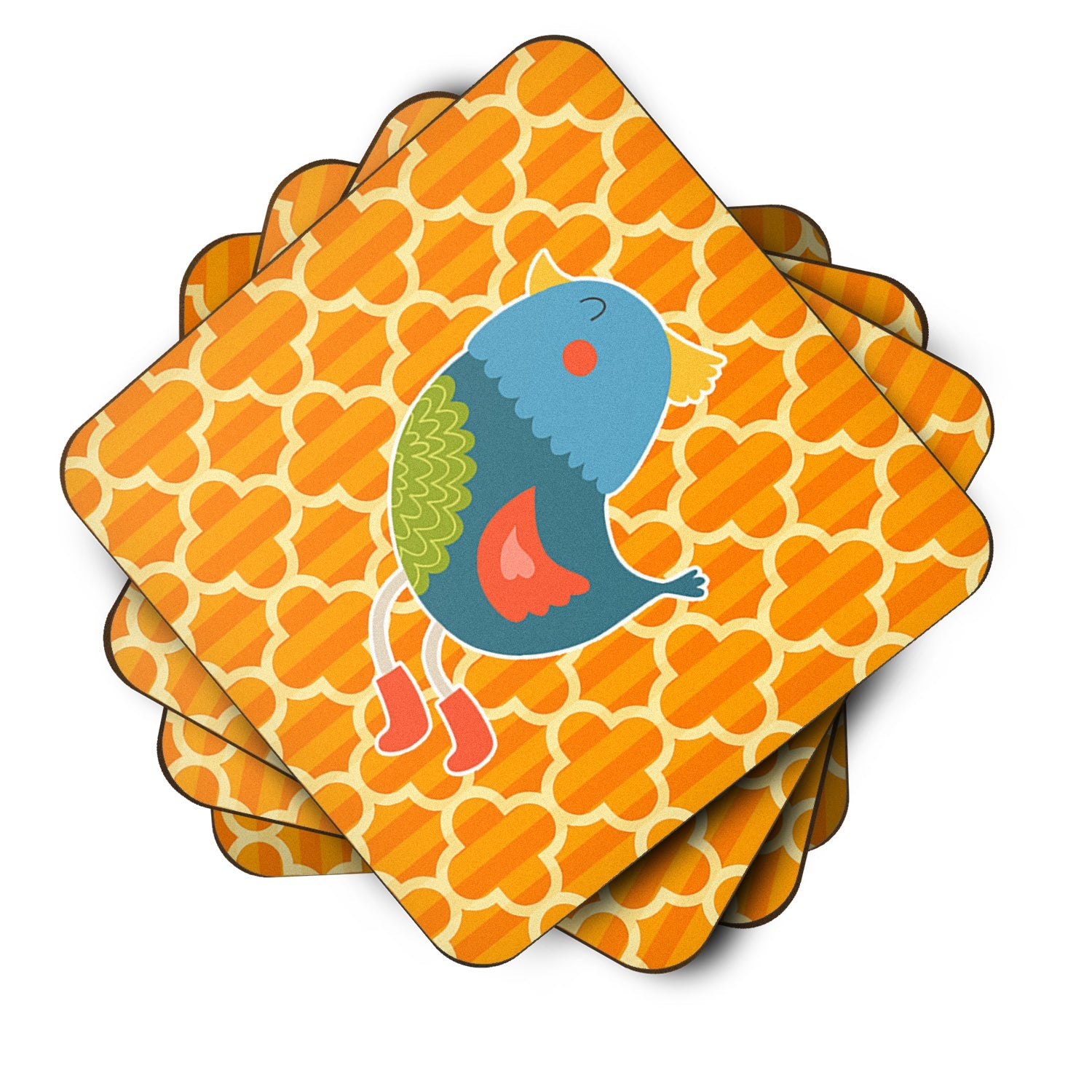 Bird Foam Coasters Set of 4 Cup Coasters for Indoor Outdoor, Tabletop Protection, Anti Slip, Mouse pad Material