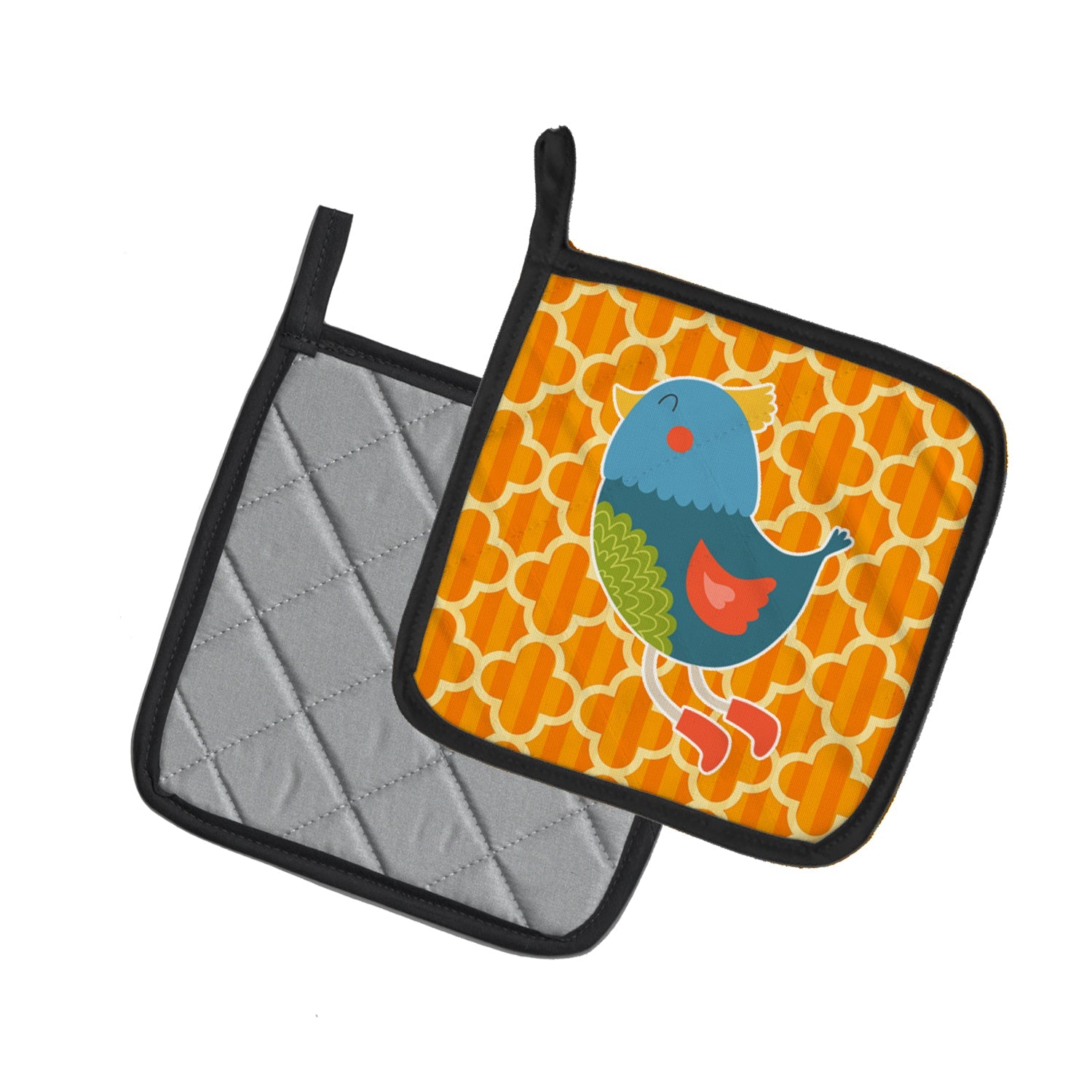 Bird Pot Holder Set of 2 Heat Resistant Quilted Hot Pads 7.5 x 7.5 Inch, Insulated Kitchen Trivets for Cooking & Baking