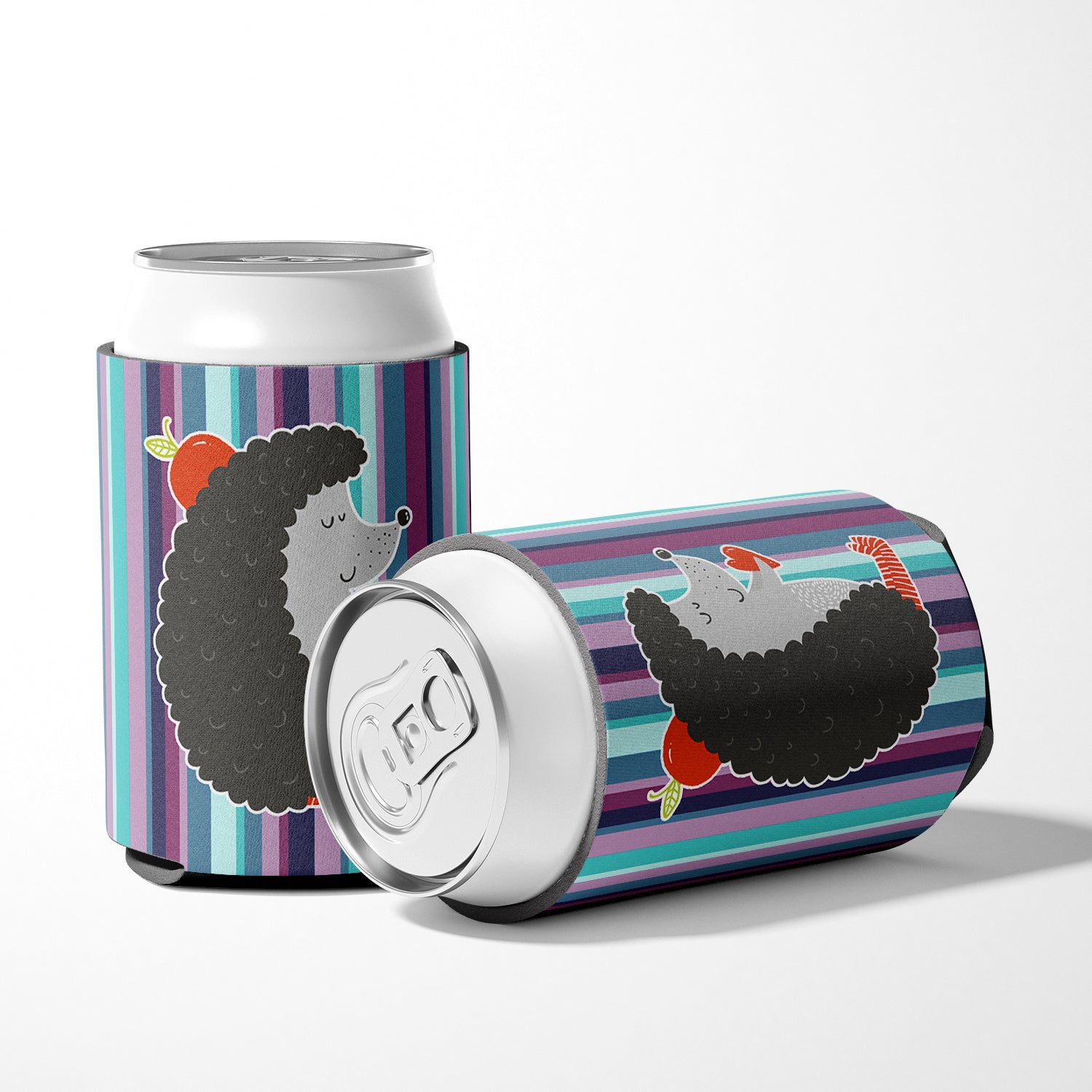 Hedgehog Can or Bottle Hugger Cooler Sleeve for Standard 12 oz Cans, Insulated Foam Beer & Soda Can Hugger Reusable