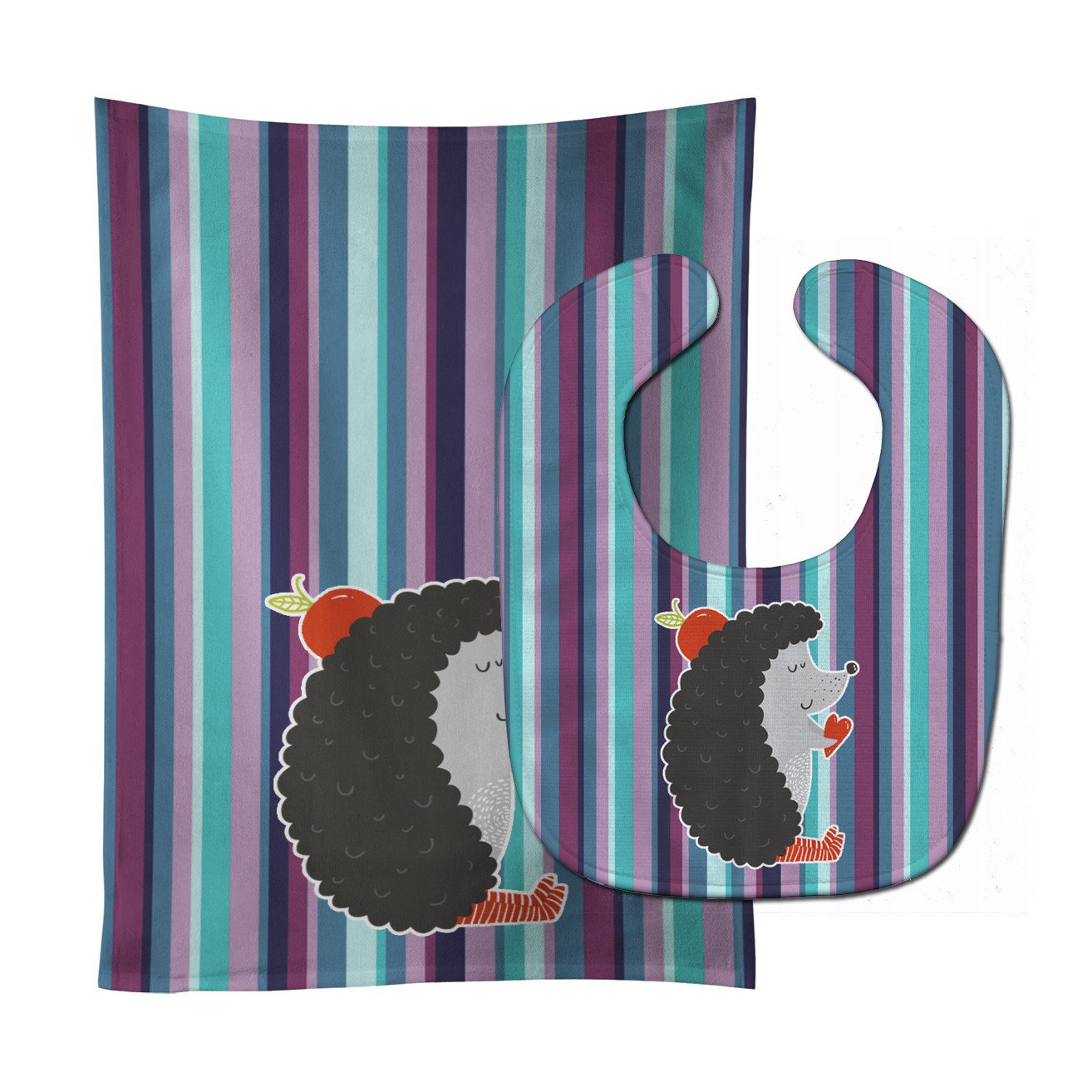 Hedgehog Baby Bib & Burp Cloth Easy-Clean Baby Bib Baby Feeding Accessory Baby Mealtime Essential