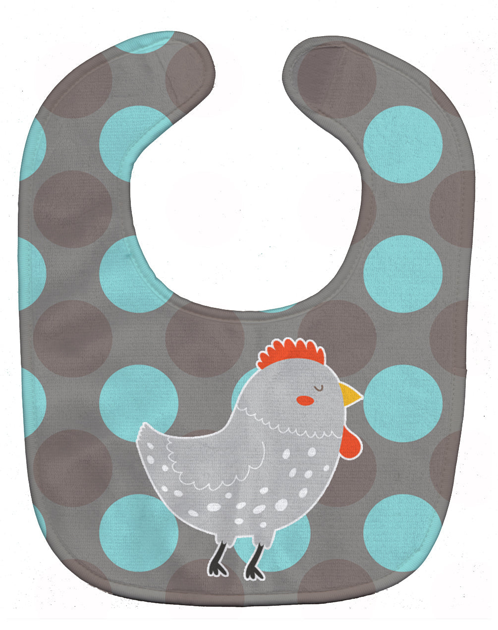 Grey Chicken Baby Bib Easy-Clean Baby Bib Baby Feeding Accessory Baby Mealtime Essential, 10 x 13, Multicolor
