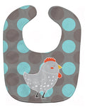 Grey Chicken Baby Bib Easy-Clean Baby Bib Baby Feeding Accessory Baby Mealtime Essential, 10 x 13, Multicolor
