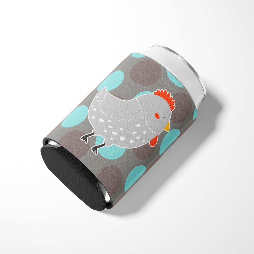 Grey Chicken Can or Bottle Hugger Cooler Sleeve for Standard 12 oz Cans, Insulated Foam Beer & Soda Can Hugger Reusable