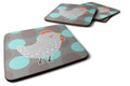 Grey Chicken Foam Coasters Set of 4 Cup Coasters for Indoor Outdoor, Tabletop Protection, Anti Slip, Mouse pad Material