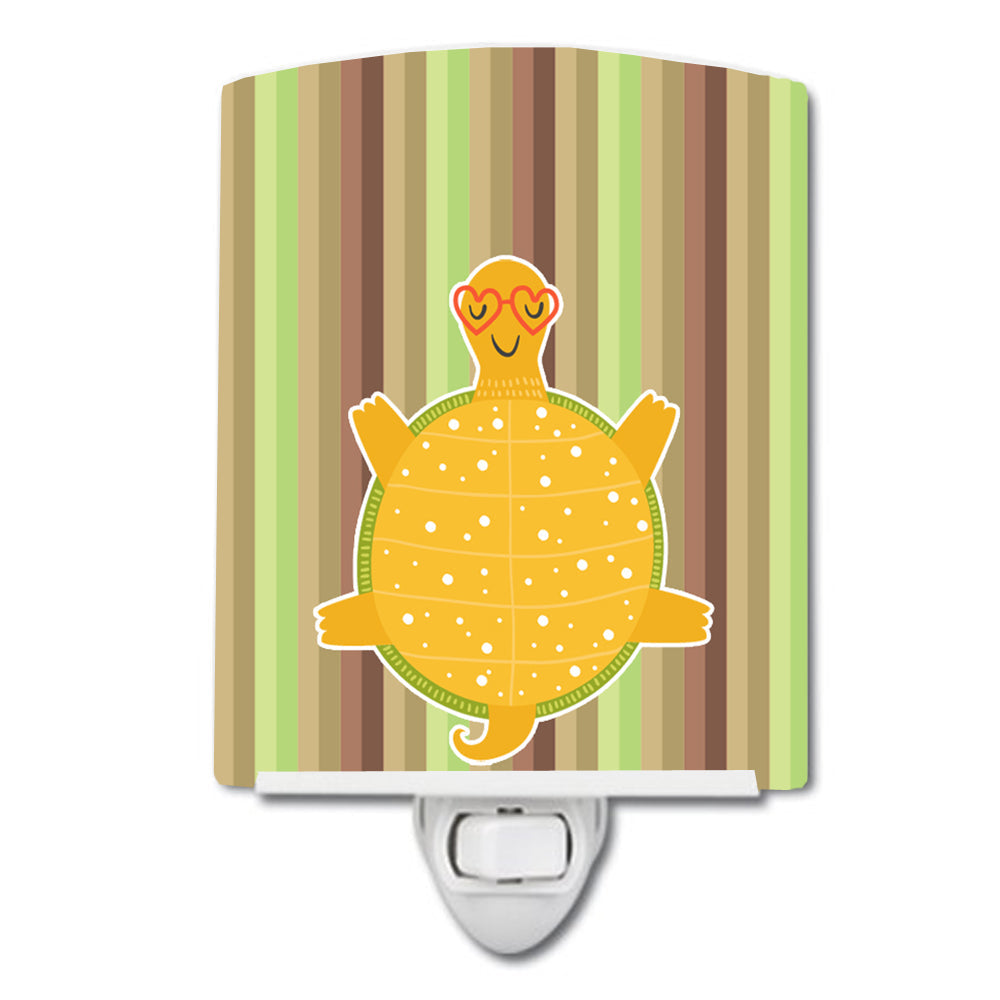 Turtle Ceramic Night Light Compact, UL-Certified, Ideal for Bedroom, Bathroom, Nursery, Hallway, Kitchen, 6x4x3, Multicolor