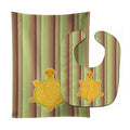 Turtle Baby Bib & Burp Cloth Easy-Clean Baby Bib Baby Feeding Accessory Baby Mealtime Essential