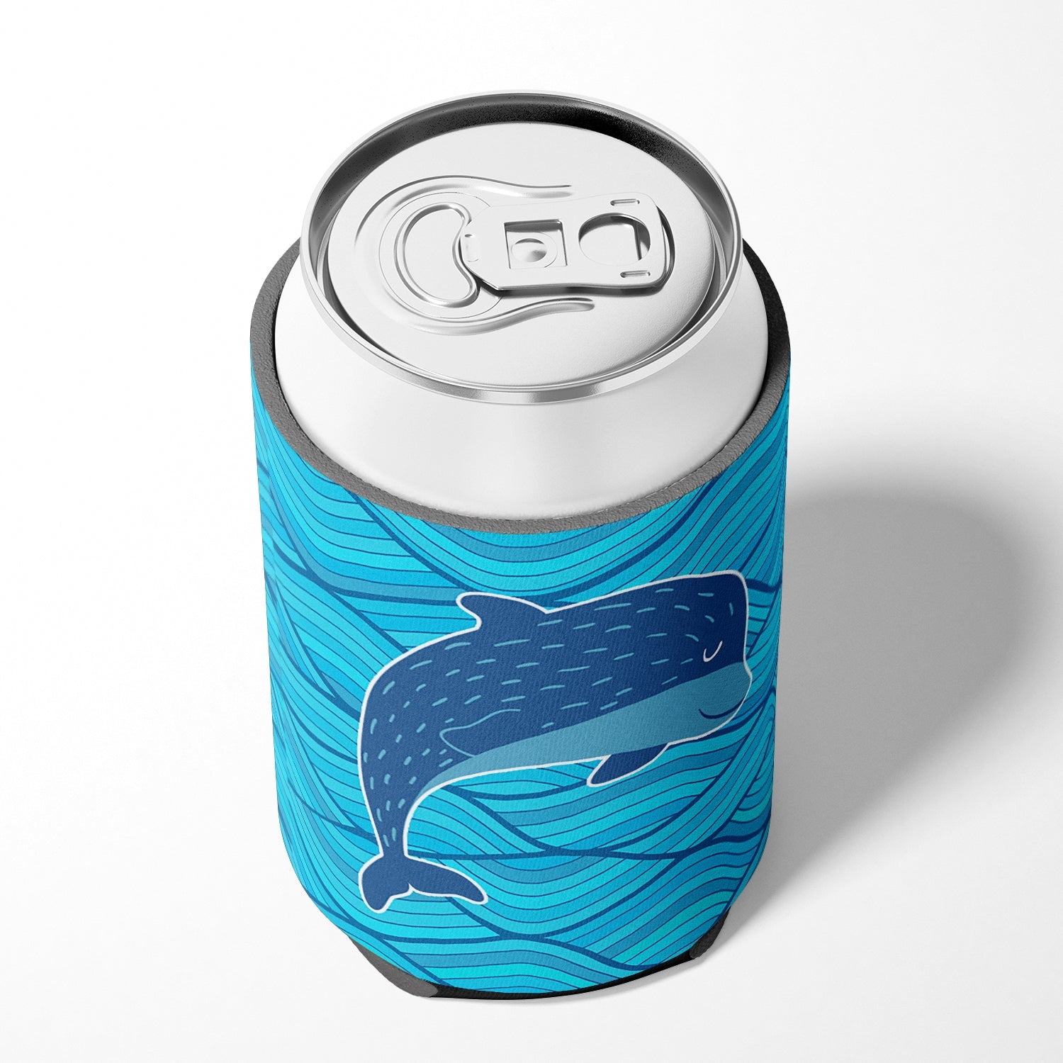 Dolphin Can or Bottle Hugger Cooler Sleeve for Standard 12 oz Cans, Insulated Foam Beer & Soda Can Hugger Reusable