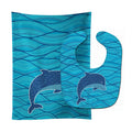 Dolphin Baby Bib & Burp Cloth Easy-Clean Baby Bib Baby Feeding Accessory Baby Mealtime Essential