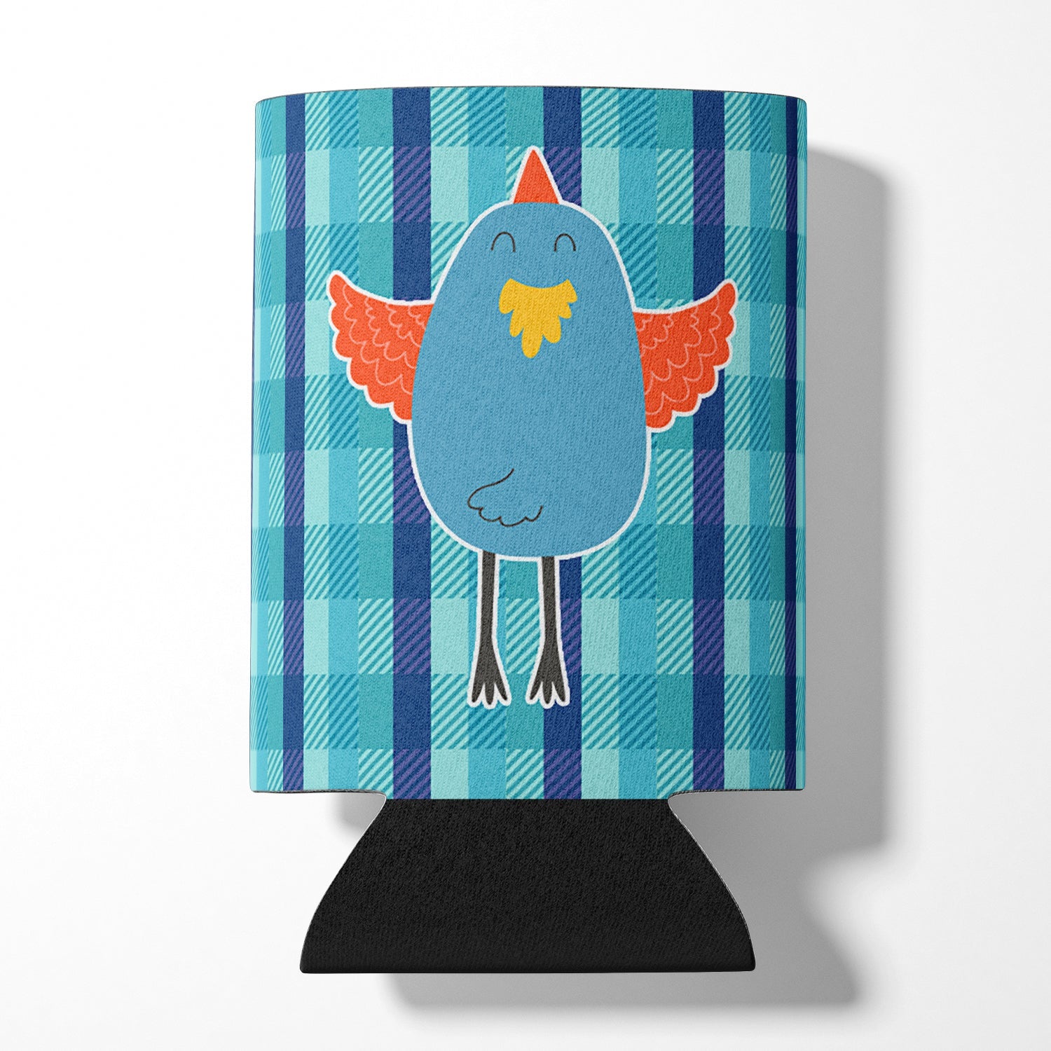 Blue Chicken Can or Bottle Hugger Cooler Sleeve for Standard 12 oz Cans, Insulated Foam Beer & Soda Can Hugger Reusable