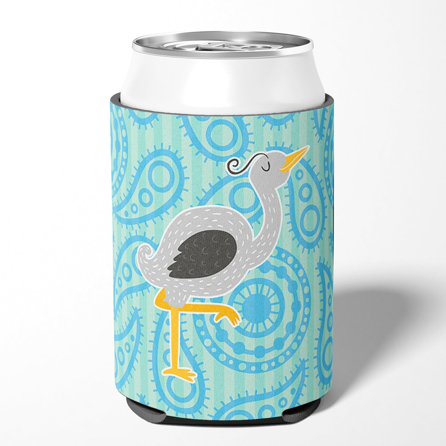 Ostrich Can or Bottle Hugger Cooler Sleeve for Standard 12 oz Cans, Insulated Foam Beer & Soda Can Hugger Reusable