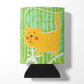 Cat on Paisley Can or Bottle Hugger Cooler Sleeve for Standard 12 oz Cans, Insulated Foam Beer & Soda Can Hugger Reusable