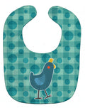Polkadot Chicken Baby Bib Easy-Clean Baby Bib Baby Feeding Accessory Baby Mealtime Essential, 10 x 13, Multicolor