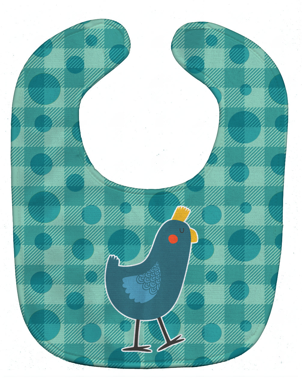 Polkadot Chicken Baby Bib Easy-Clean Baby Bib Baby Feeding Accessory Baby Mealtime Essential, 10 x 13, Multicolor