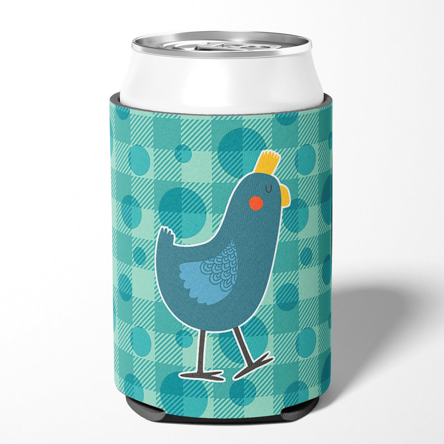 Polkadot Chicken Can or Bottle Hugger Cooler Sleeve for Standard 12 oz Cans, Insulated Foam Beer & Soda Can Hugger Reusable