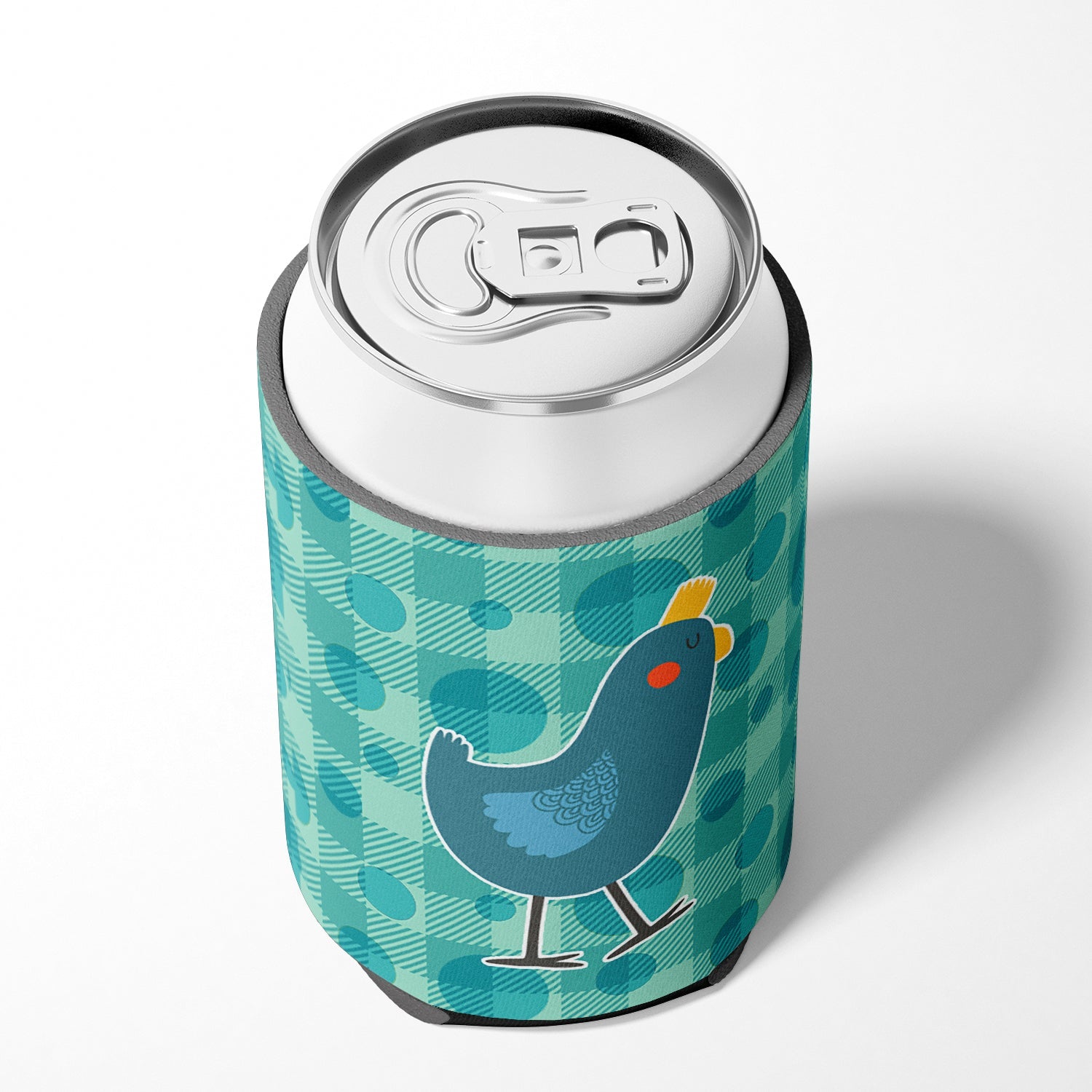 Polkadot Chicken Can or Bottle Hugger Cooler Sleeve for Standard 12 oz Cans, Insulated Foam Beer & Soda Can Hugger Reusable
