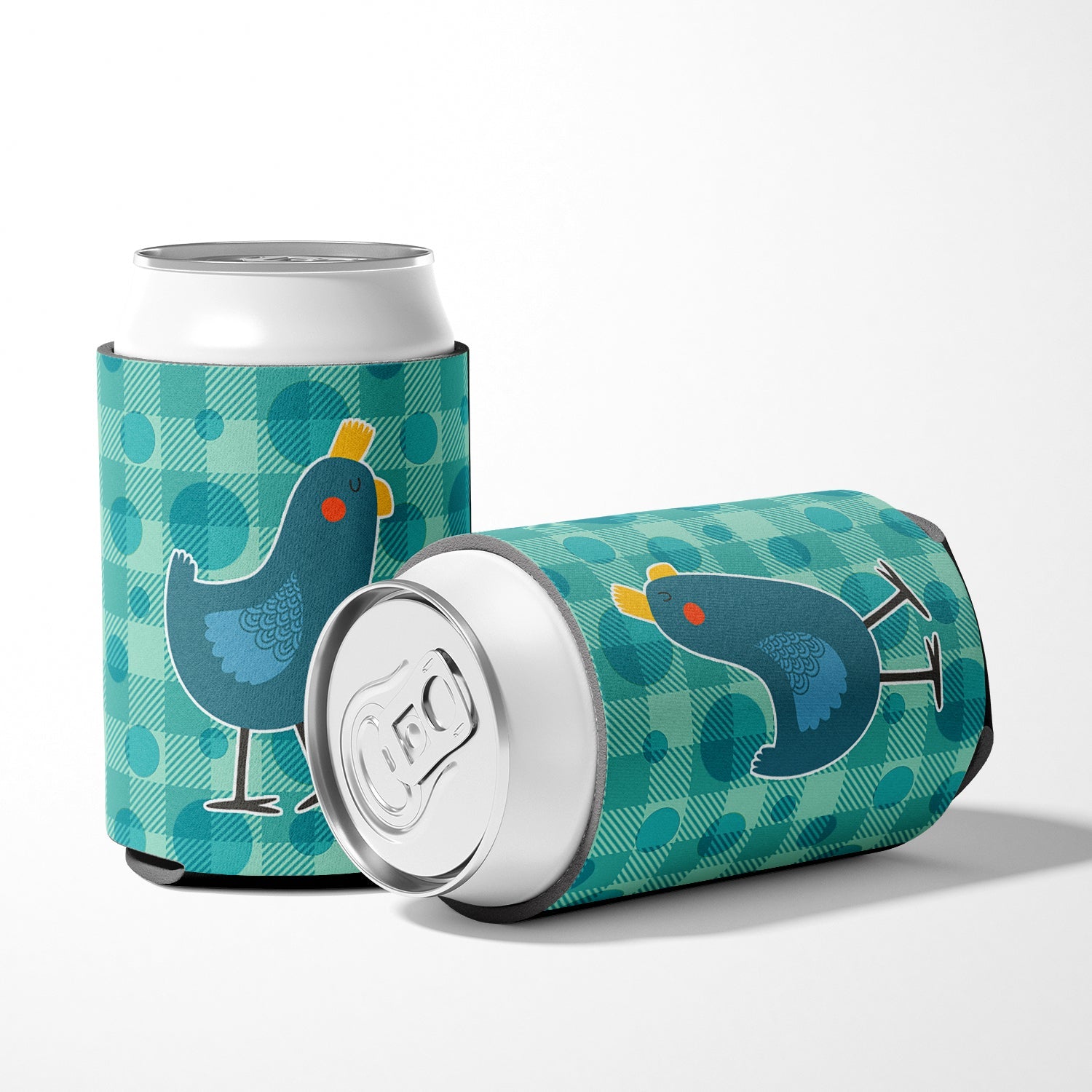 Polkadot Chicken Can or Bottle Hugger Cooler Sleeve for Standard 12 oz Cans, Insulated Foam Beer & Soda Can Hugger Reusable