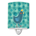 Polkadot Chicken Ceramic Night Light Compact, UL-Certified, Ideal for Bedroom, Bathroom, Nursery, Hallway, Kitchen, 6x4x3, Multicolor
