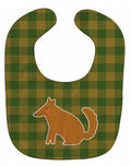 Brown Wolf Baby Bib Easy-Clean Baby Bib Baby Feeding Accessory Baby Mealtime Essential, 10 x 13, Multicolor