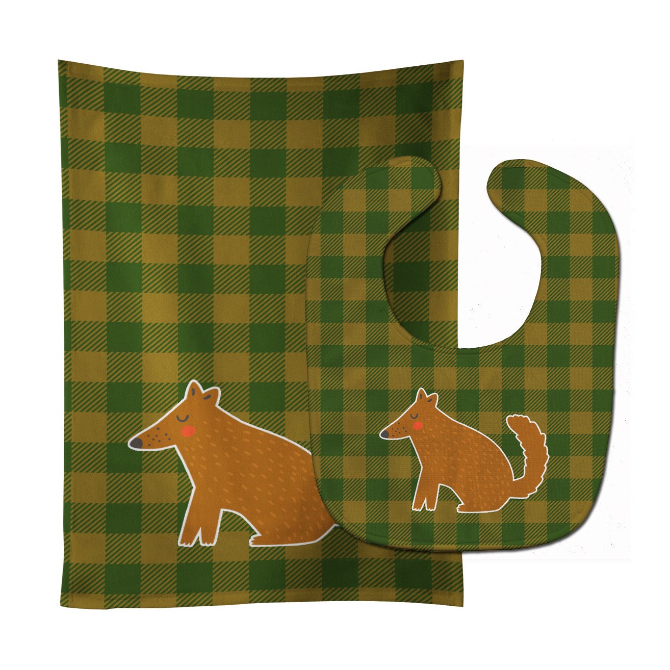 Brown Wolf Baby Bib & Burp Cloth Easy-Clean Baby Bib Baby Feeding Accessory Baby Mealtime Essential