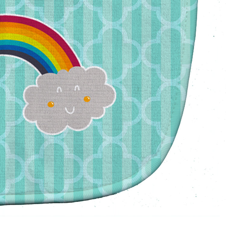 Rainbow in Clouds Baby Bib Easy-Clean Baby Bib Baby Feeding Accessory Baby Mealtime Essential, 10 x 13, Multicolor