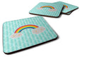 Rainbow in Clouds Foam Coasters Set of 4 Cup Coasters for Indoor Outdoor, Tabletop Protection, Anti Slip, Mouse pad Material