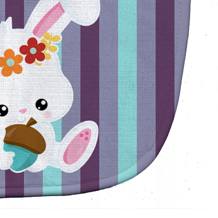 Bunny Rabbit Baby Bib Easy-Clean Baby Bib Baby Feeding Accessory Baby Mealtime Essential, 10 x 13, Multicolor