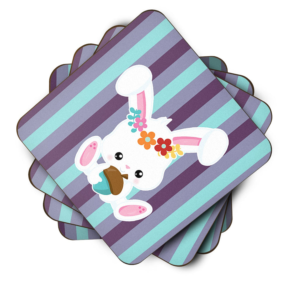 Bunny Rabbit Foam Coasters Set of 4 Cup Coasters for Indoor Outdoor, Tabletop Protection, Anti Slip, Mouse pad Material